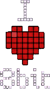 Пиксель-арт красное сердце